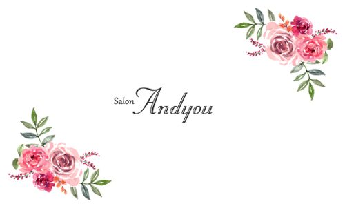 花 花柄名刺　デザイン AY-HA-072