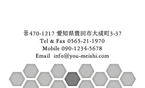 ユニークで面白い 個性派名刺 AI-KO-025デザイン AI-KO-025