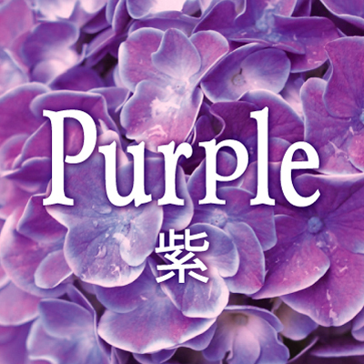 紫色の名刺デザイン