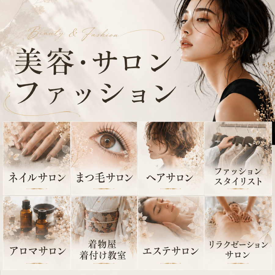 職業別名刺 ネイリスト エステティシャン セラピスト スタイリスト ヘアメイク アロマ デザイン